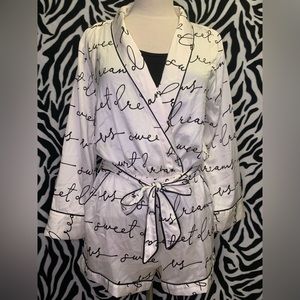 NWT Victoria Secret silk satin romper pajamas size Medium
